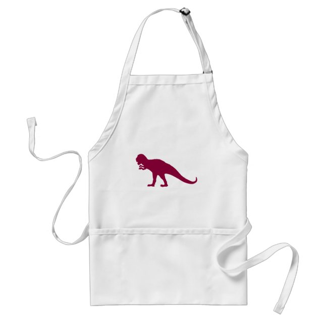 Delantal Maroon Dinosaur (Frente)