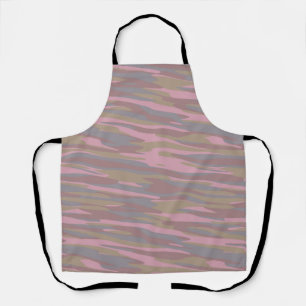 Delantal Marrón rosado, rosa desvaído, camuflaje de niebla