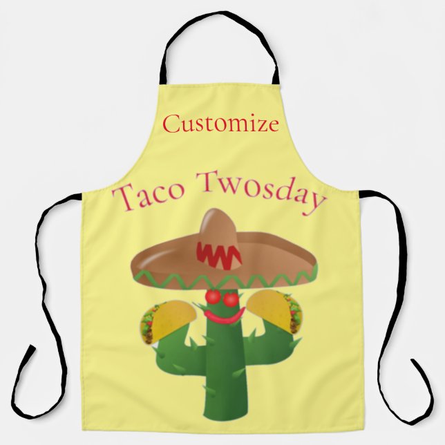 Delantal Martes Taco Saguaro Cactus Thunder_Cove (Anverso)