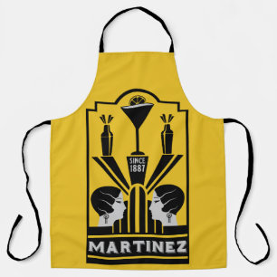 Delantal Martinez Cocktail Art Deco