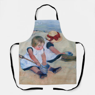 Delantal Mary Cassatt Niños jugando en la playa 1884