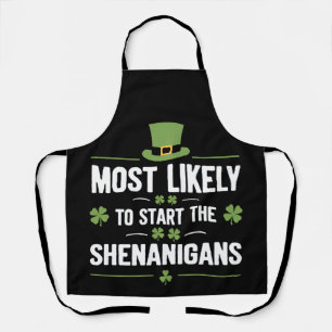 Delantal Más Probable De Iniciar Las Travesuras St Patrick'