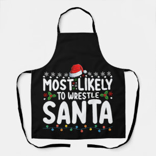 Delantal Más Probable De Luchar Contra Santa Navidad Lucha 