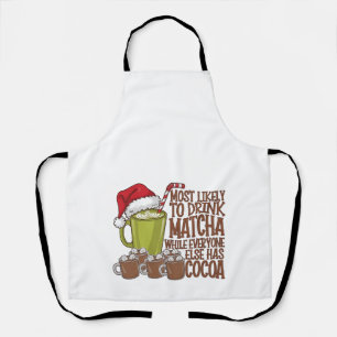 Delantal Más Propenso a Beber Matcha y Ver Elf Xmas