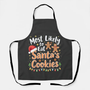 Delantal Más Propenso a Comer las Galletas de Santa Sombrer