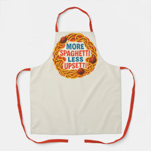 Delantal Más Spaghetti menos Upsetti Funny Inspirador