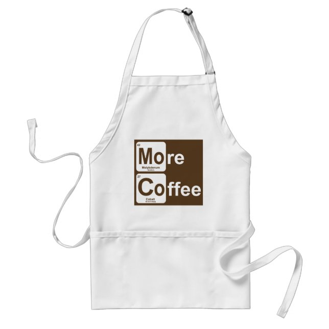 Delantal Más tabla periódica del café (Frente)