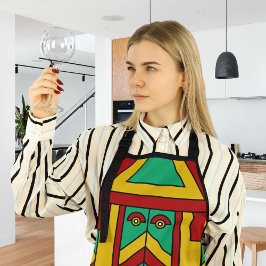 Delantal Máscara de tiki azteca