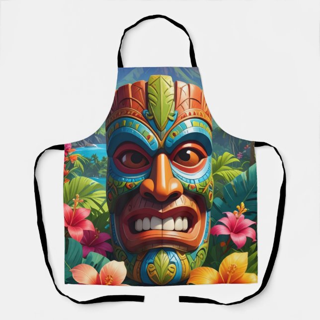 Delantal Máscara Tiki (Anverso)