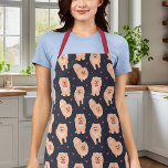 Delantal Mascota Azul Y Pomerano Rojo De La Marina Cuta<br><div class="desc">Apron Mascota Azul Y Pomerano Rojo De La Marina Cuta</div>