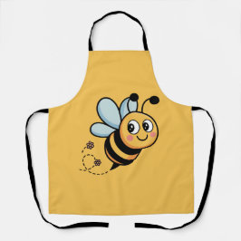 Delantal Mascota de abeja infantil con rastro de puntos