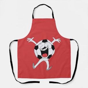Delantal Mascota de Balón de Fútbol Sonriente