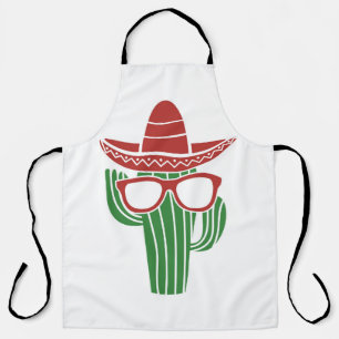 Delantal Mascota de cactus de Guay con gorra y gafas en