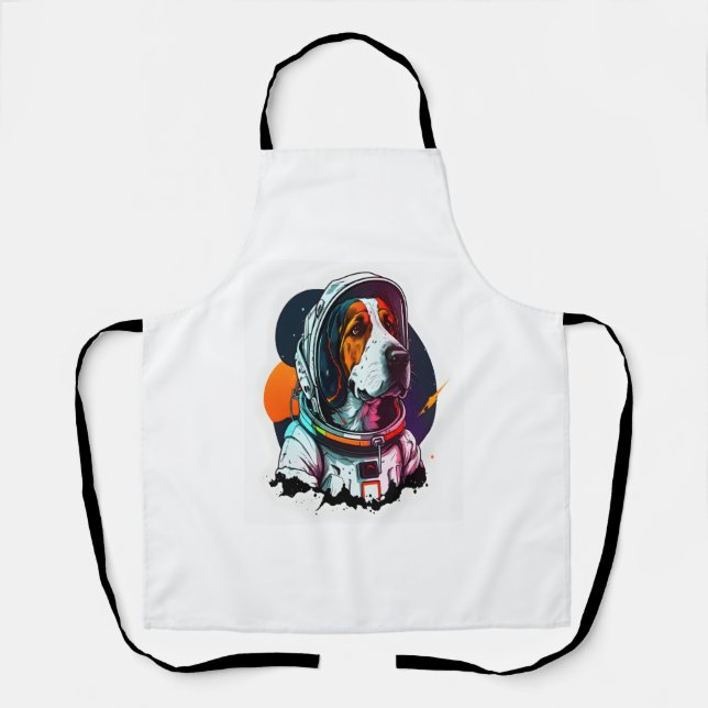 Delantal Mascota de perro del astronauta (Anverso)