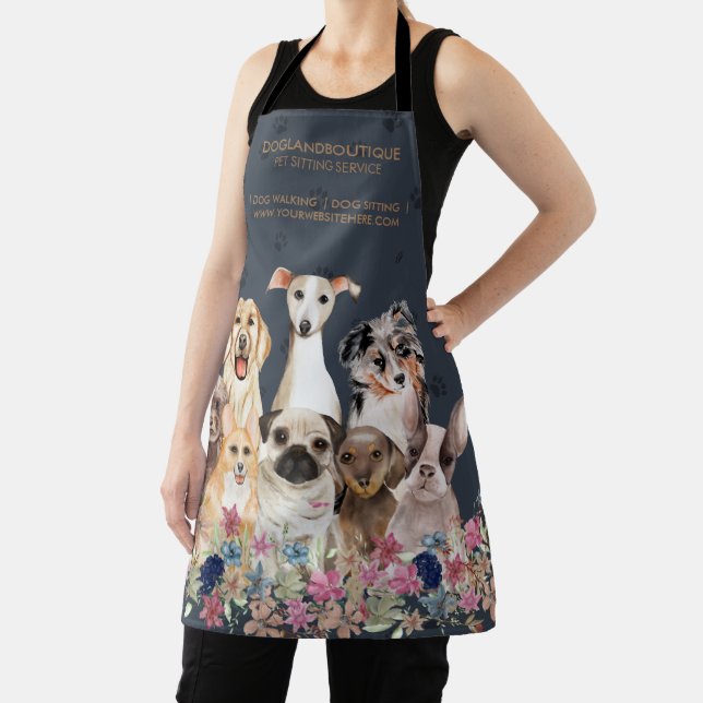 Delantal Mascota del Servicio de Sentado de Perro Floral de (in situ)
