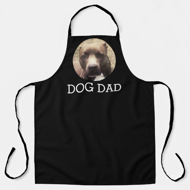 Delantal Mascota Dog Dad Foto Black BBQ (Anverso)