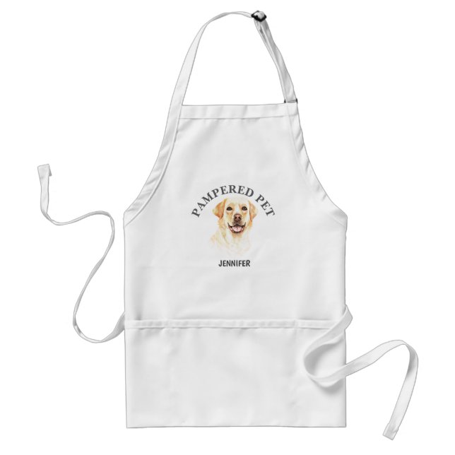 Delantal Mascota Groomer Apron del recuperador de labrador  (Frente)