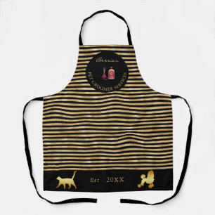 Delantal Mascota Groomer de moda Gold y Black