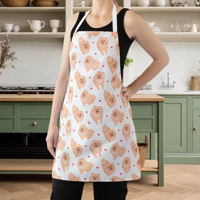 Delantal Mascota Pomerania Blanca Y Roja (Subido por el creador)