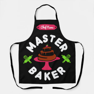 Delantal Master Baker Pastel de chocolate mínimo