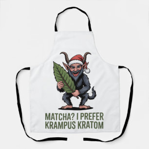 Delantal ¿Matcha? Prefiero Krampus Kratom Divertida Navidad