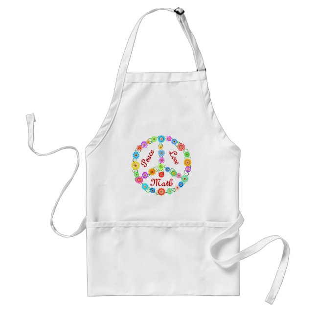 Delantal Matemáticas del amor de la paz (Frente)