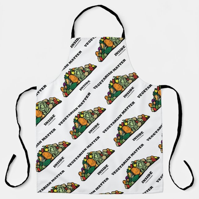 Delantal Materia Vegetaria Dentro De La Pila De Verduras (Anverso)