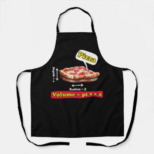 Delantal Maths Nerd Pizza Amantes de Math Teacher Volume Fo
