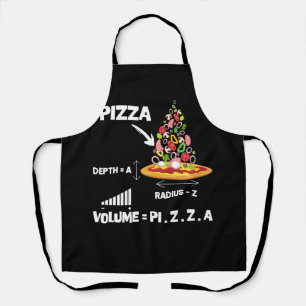 Delantal Maths Nerd Pizza Amantes del Volumen Fórmula Geek 
