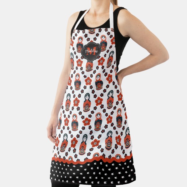 Delantal Matryoshka Nesting Doll (Navidades guapos) (in situ)
