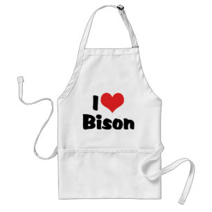 Delantal Me Amo Bisonte de Corazón