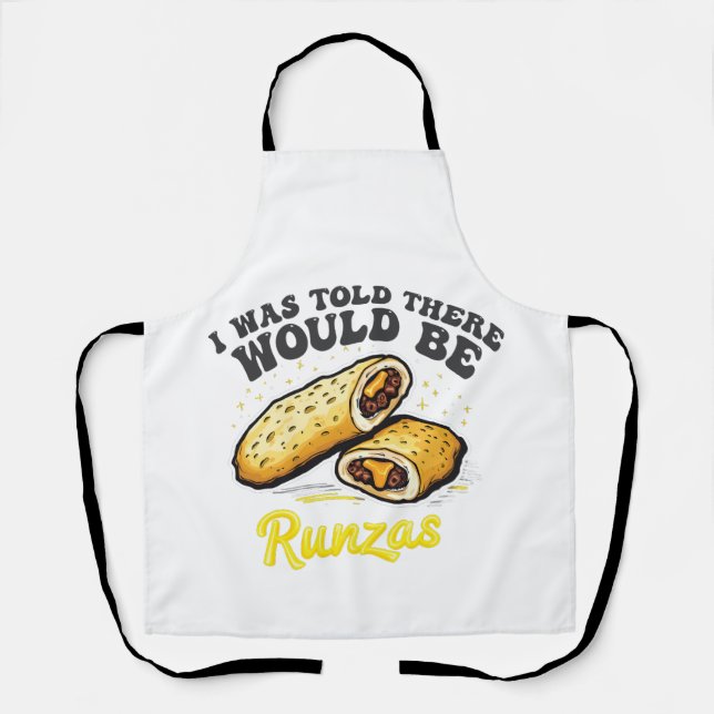 Delantal Me dijeron que habría una comida divertida en runz (Anverso)