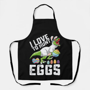 Delantal Me Encanta Cazar Huevos Pascua Dinosaurio T Rex