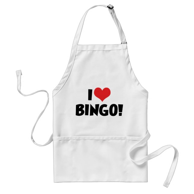 Delantal ¡Me Encanta El Bingo Del Corazón! - Bingo Lovers (Frente)