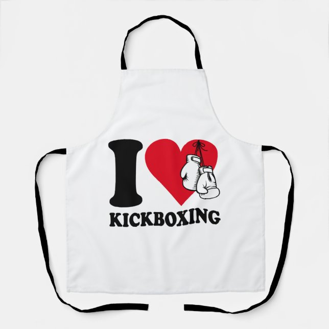 Delantal Me encanta el kickboxing (Anverso)