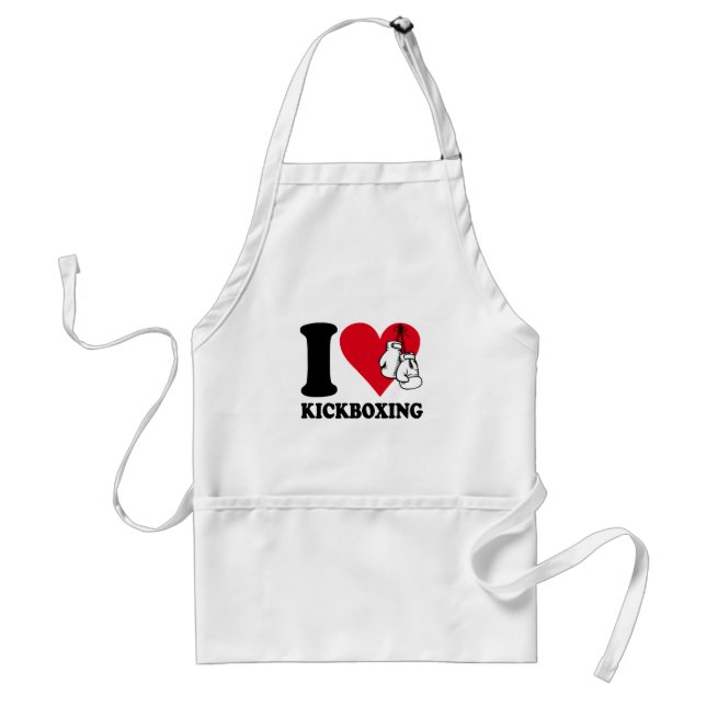 Delantal Me encanta el kickboxing (Frente)
