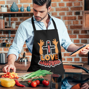 Delantal Me encanta Halloween Creepe Zombie Hands Apron