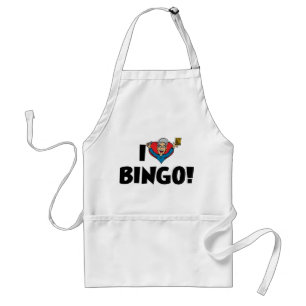 Delantal Me encanta Heart Bingo! - Amantes del Bingo