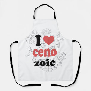 Delantal Me encanta la cita graciosa del Cenozoico para los