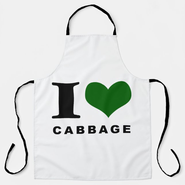 Delantal Me encanta la col (Anverso)