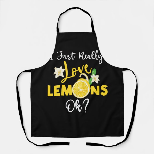 Delantal Me Encanta Realmente Lemons Ok Lemonade Bebiendo I (Anverso)
