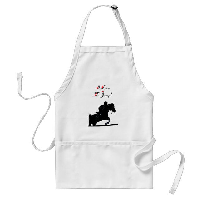 Delantal Me Encanta Saltar A Hunter Jumper Horse Apron (Frente)