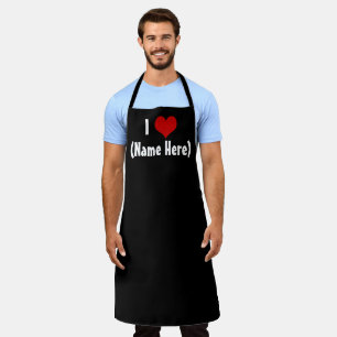 Delantal Me Encanta Tu Día de San Valentín Personalizado 