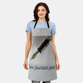 Delantal Me encantan las plumas de las fuentes