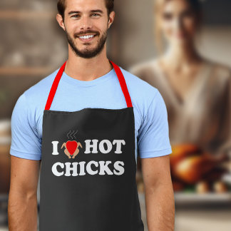 Delantal Me encantan los chicles calientes | Funny BBQ Apro