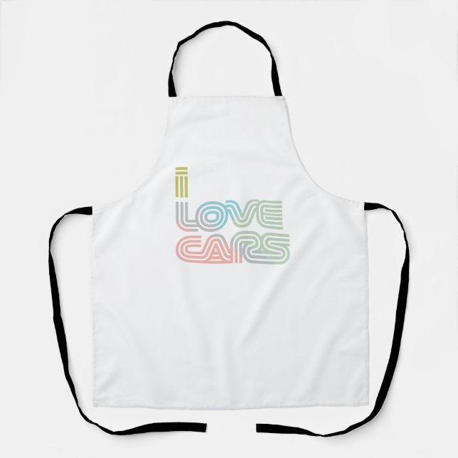 Delantal Me encantan los coches Aprons (Anverso)
