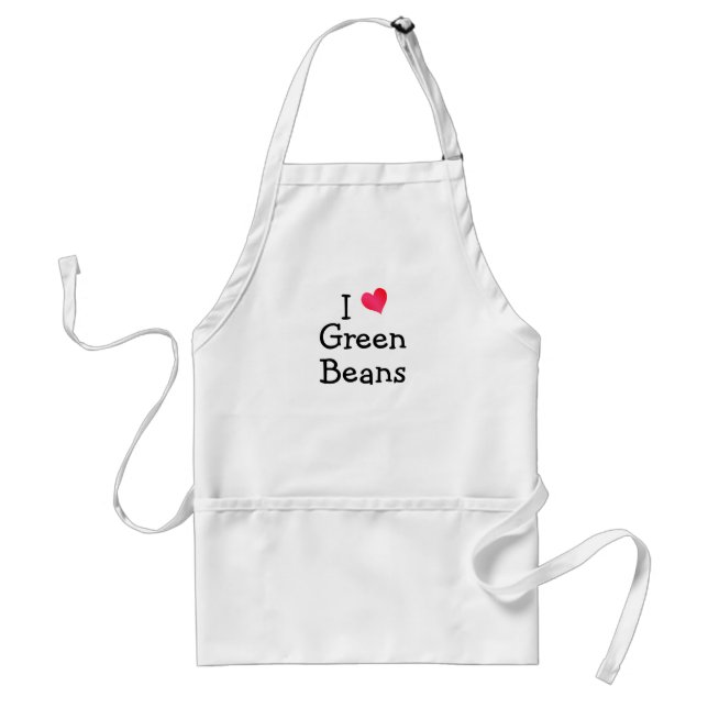 Delantal Me encantan los frijoles verdes (Frente)