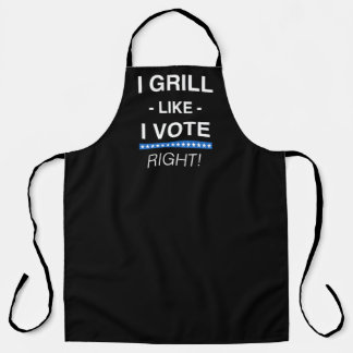 Delantal "Me Grill Como Vota... ¡NO!" Lg Grilling Apron