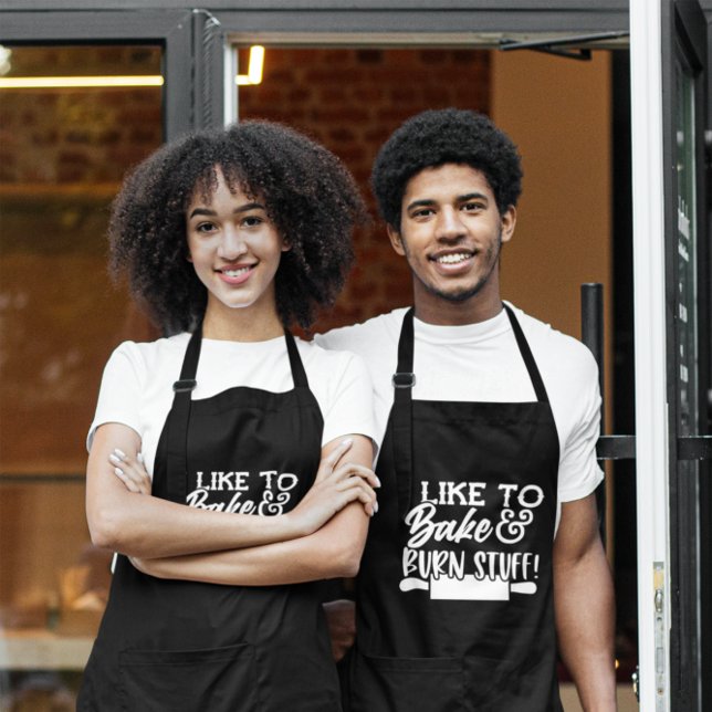 Delantal Me Gusta Hornear Y Quemar Humor De Cosas (Subido por el creador)