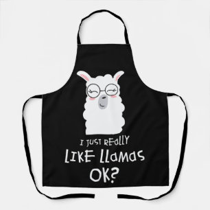 Delantal Me Gusta Llama Bien Llama Alpaca Lover